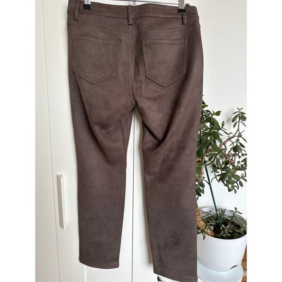 J. Jill Luxe Women's Brown Faux-Suede Pants Microfiber Stretch, Size 6P, EUC - Picture 4 of 5